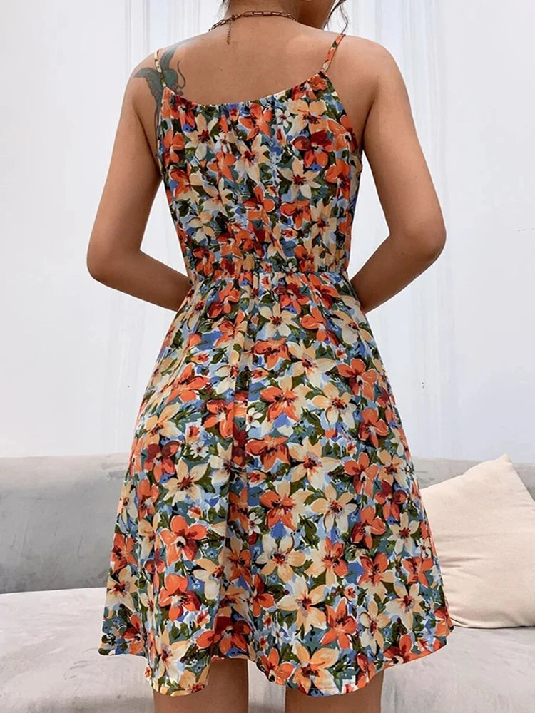 Vestido Feminino Midi Floral - Natália